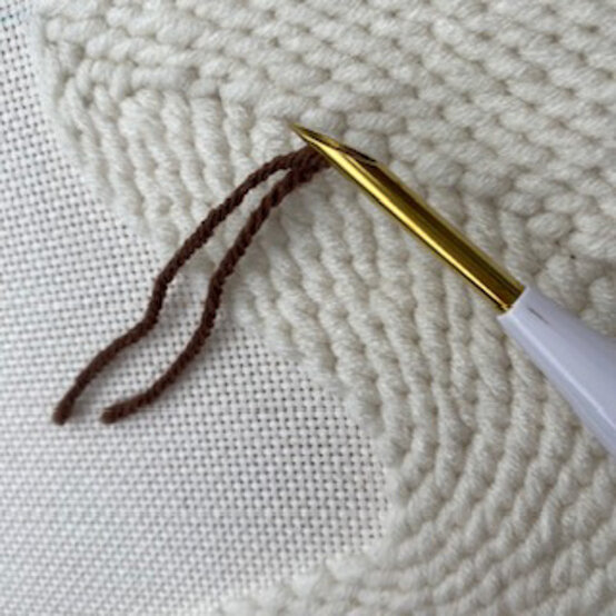 How to Make a Punch Needle Christmas Pudding Footstool | Hobbycraft