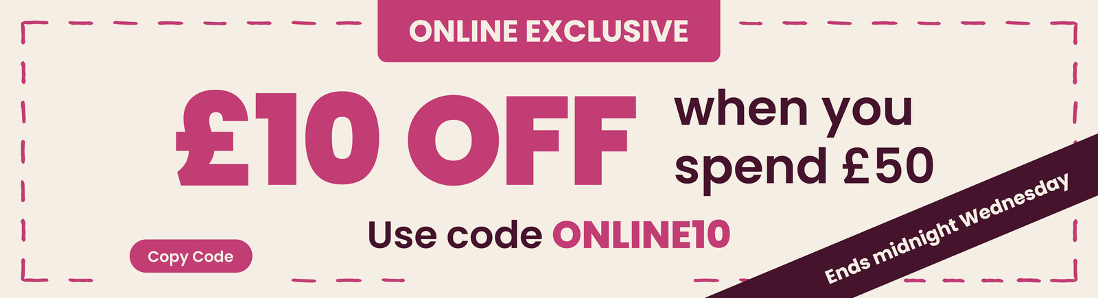 &pound;10 Off &pound;50