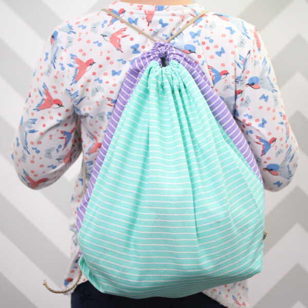 Make a Lined Drawstring Backpack for kids OR adults! (WITH VIDEO!)