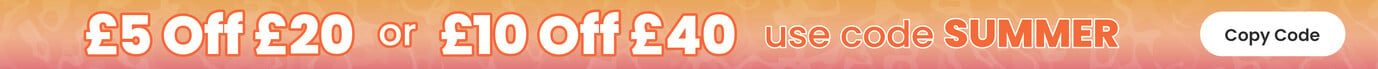 &pound;5 off &pound;20 or &pound;10 off &pound;40 with code SUMMER. Clicking copies code to pasteboard.