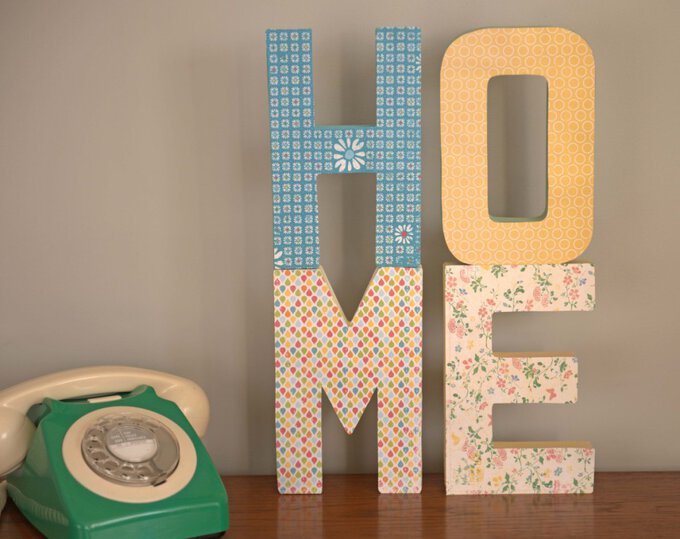 How to decorate cardboard letters 