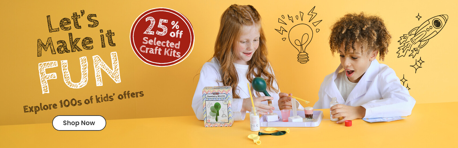 25% Off Selected Kids Craft Kits