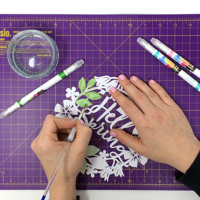 How to Create a Watercolour Papercut Card Hobbycraft