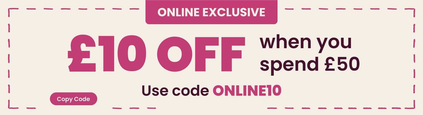 &pound;10 Off &pound;50