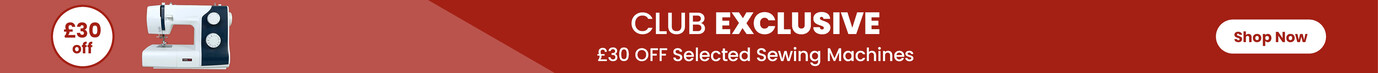 &pound;30 off selected sewing machines
