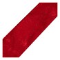 Red Embossed Filigree Wire Edge Velvet Ribbon 63mm x 3m image number 3
