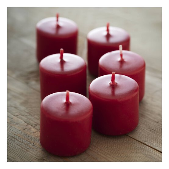 Red Christmas Candles 6 Pack  image number 1