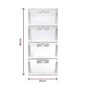 White Storage Tower with Wheels 4 Drawers image number 5