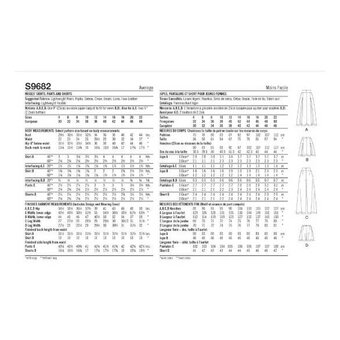 Simplicity Women's Skirt  Sewing Pattern S9682 (R5 14-22)