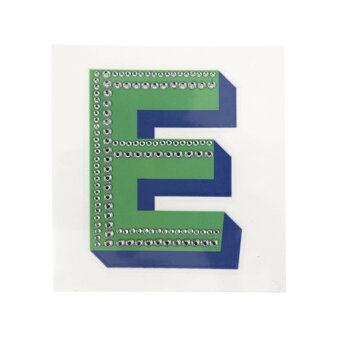 Cold Transfer and Bling Letter E Sticker Set