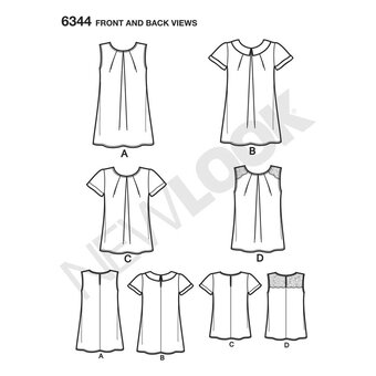 New Look Women's Tops Sewing Pattern 6344