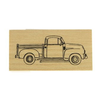 Truck Wooden Stamp 6.3cm x 3.1cm image number 4