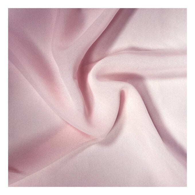 Pink Crepe Georgette Fabric by the Metre image number 1