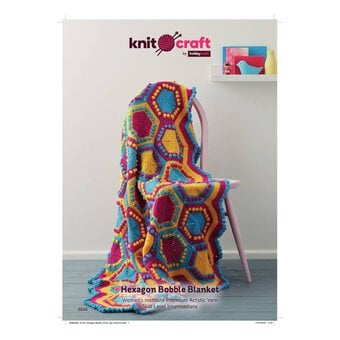 Knitcraft Hexagon Bobble Blanket Pattern 0145