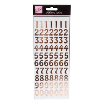 Anita's Large Pink Number Outline Stickers