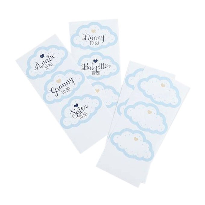 Blue Baby Shower Guest Stickers 18 Pack image number 1