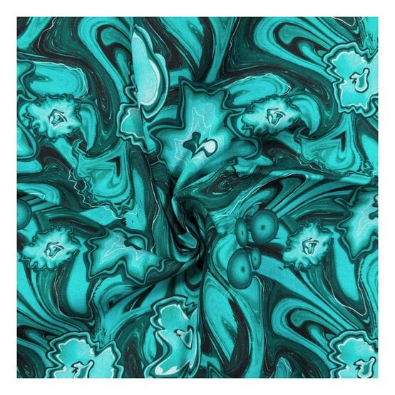 Precious Gem Malachite Cotton Fabric by the Metre image number 1