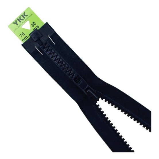YKK Heavy Weight Open End Zip 76cm  Navy Blue image number 1