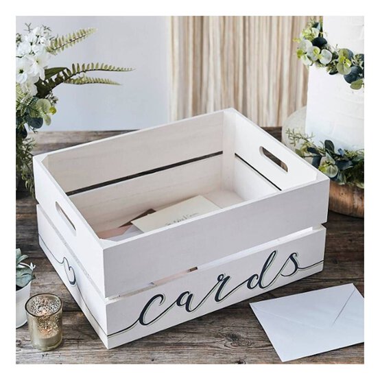 Natural Wooden Crate 40cm x 30cm x 18cm