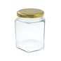 Clear Hexagonal Glass Jars 350ml 12 Pack image number 3