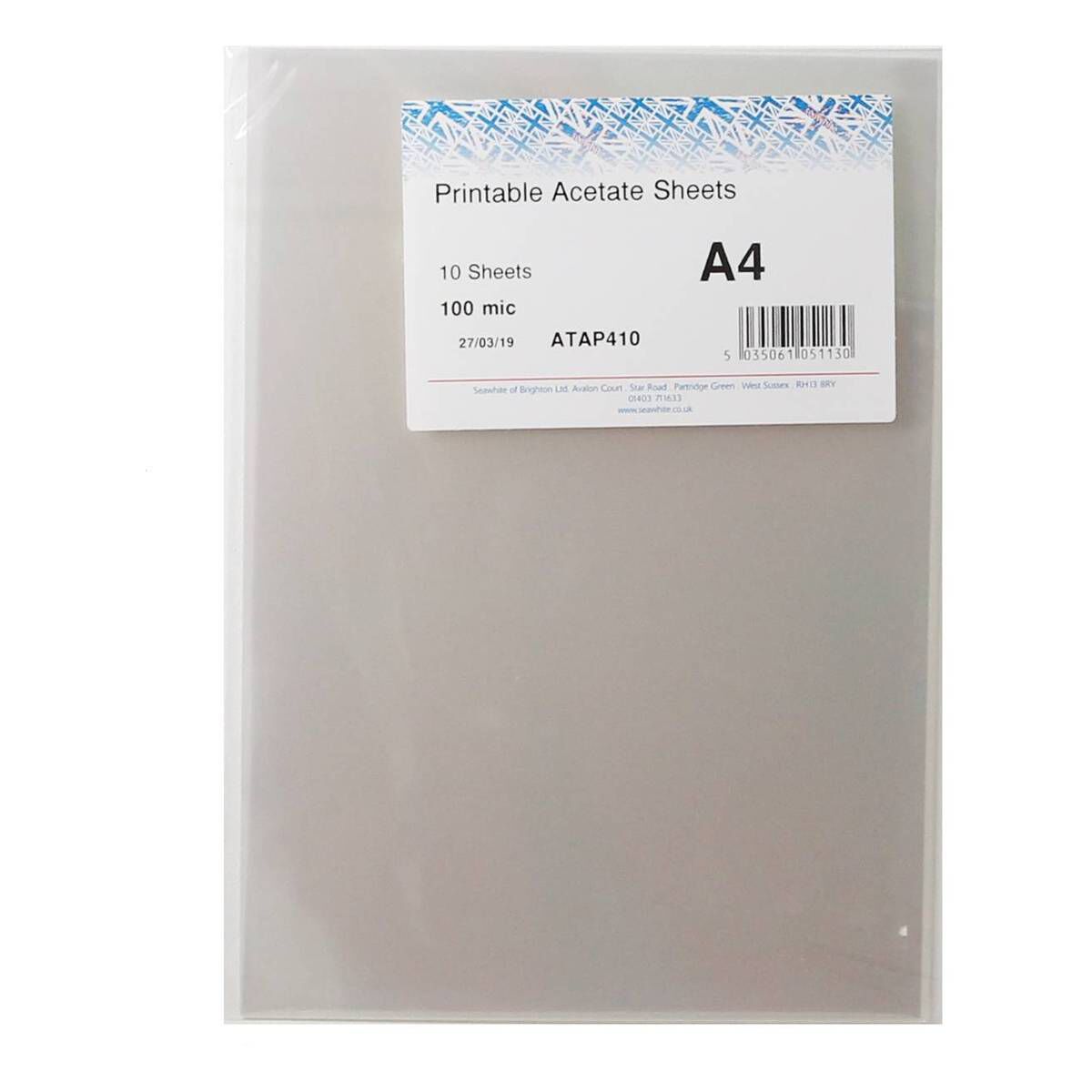 Seawhite Printable Acetate Sheets A4 10 Pack Hobbycraft Seawhite Printable Acetate Sheets A4 10 Pack Hobbycraft