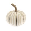 White Cotton Striped Pumpkin 9cm