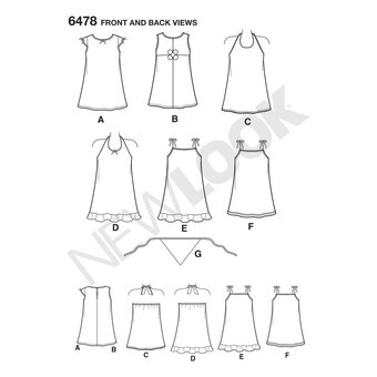 New Look Child's Dress Sewing Pattern 6478 image number 2