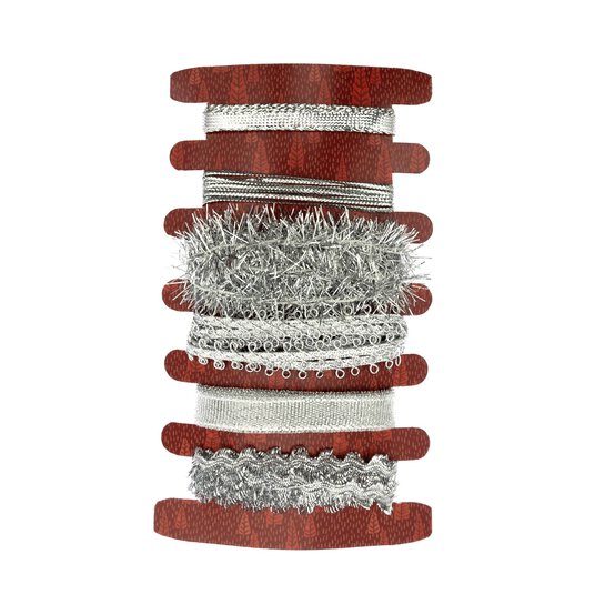 Assorted Silver Ribbons 1m 6 Pack image number 3