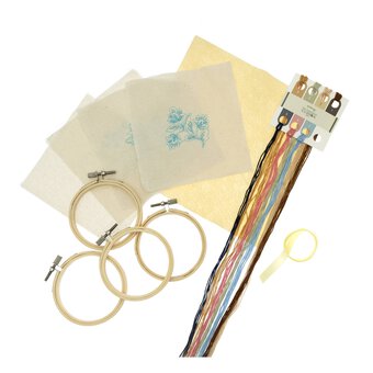 WI Garden Embroidery Hoop Kit 4 Pack