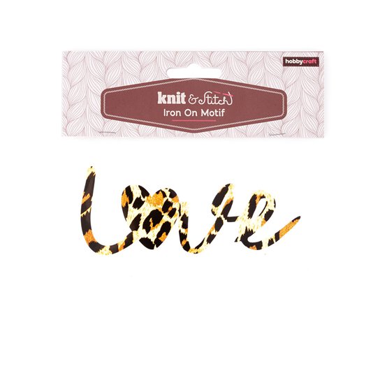 Leopard Print Love Iron-On Motif image number 4