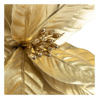 Gold Poinsettia Clip 24cm
