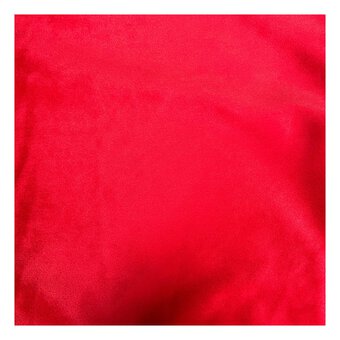 Red Plain Dyed Velour Fabric by the Metre image number 2