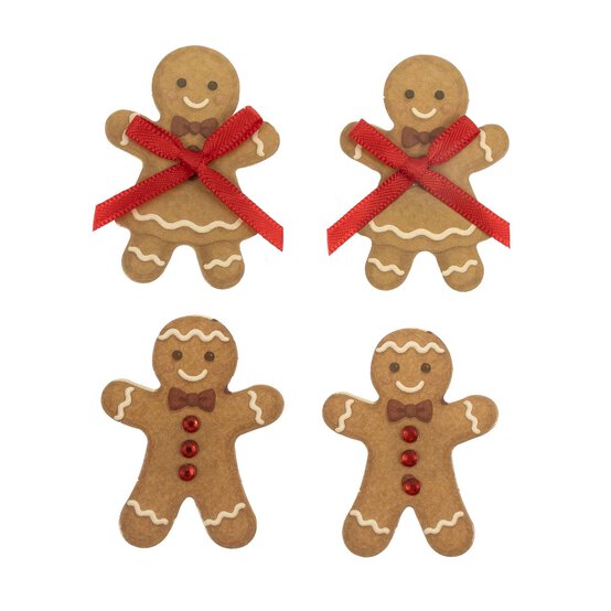 Gingerbread Card Toppers 4 Pack image number 1
