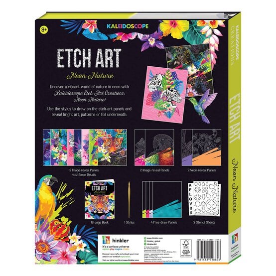 Kaleidoscope Etch Art Neon Nature Book image number 2