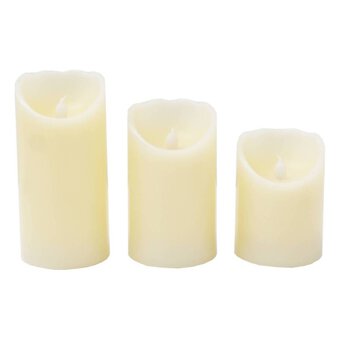 Hobbycraft Flickering LED Candles 3 Pack