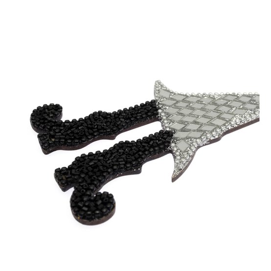 Mirror Mosaic Witch Hat with Beaded Boots Decoration 12cm image number 3