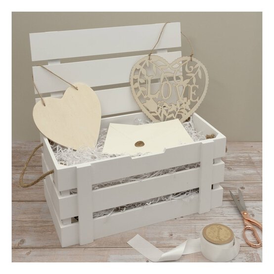 White Hamper Crate 42cm x 24cm x 22cm image number 2