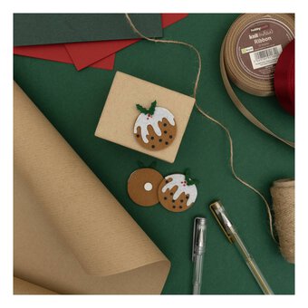 Christmas Pudding Felt Embellishments 4 Pack