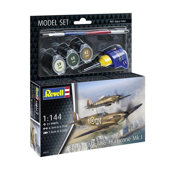 Revell Spitfire Mk.Ia and Hurricane Mk.I Model Set 1:144  image number 3