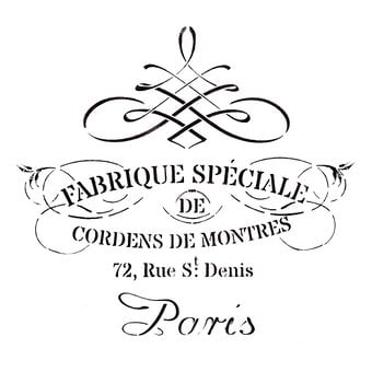 Fabrique Paris Stencil 25cm x 25cm image number 2