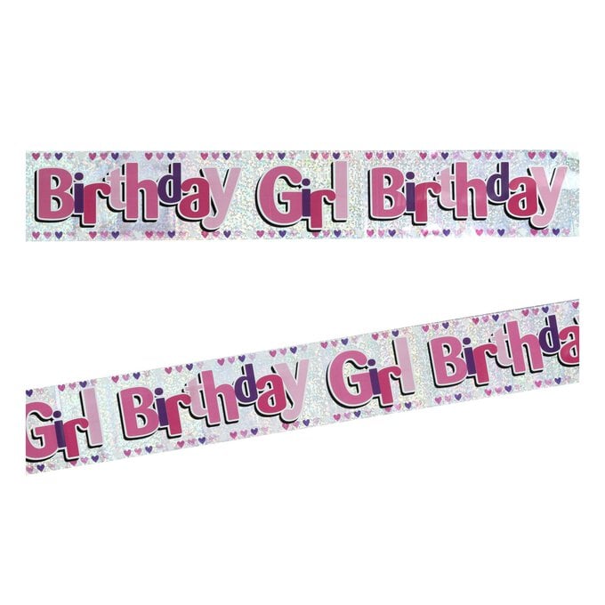 Happy Birthday Girl Party Banner 2.5m image number 1