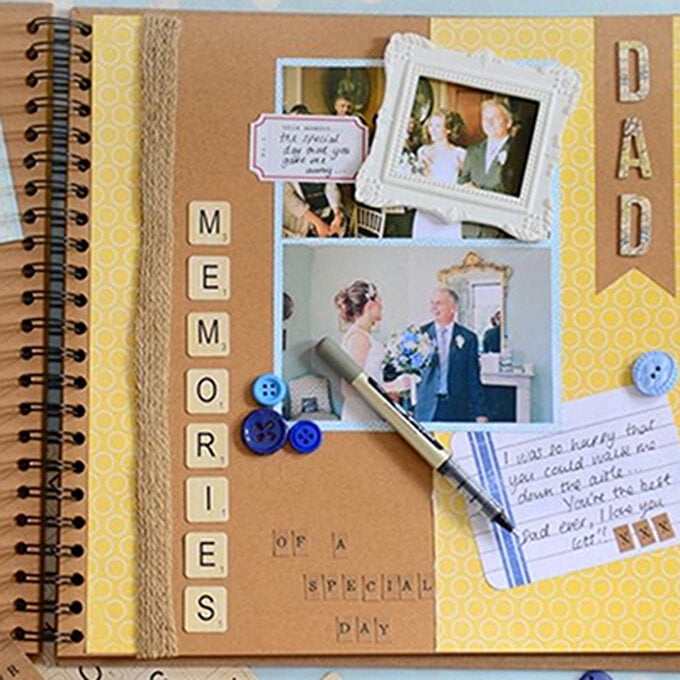 How to Make a Father's Day Scrapbook Page image number 1