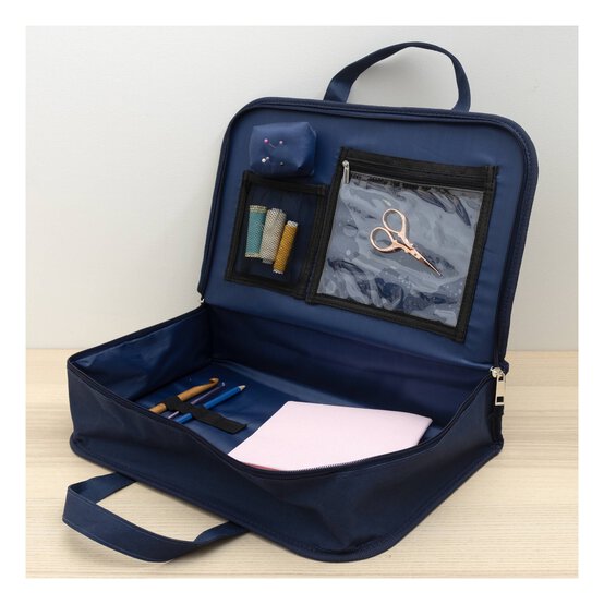Navy Blue Project Bag 28cm x 40cm x 10cm image number 2