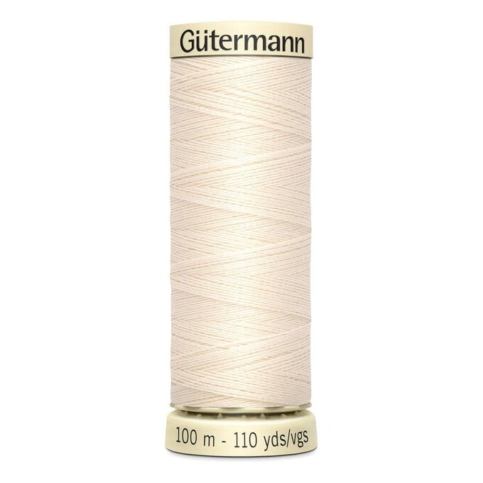 Gutermann Cream Sew All Thread 100m (802) image number 1