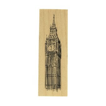 Big Ben Wooden Stamp 2.5cm x 7.6cm image number 4