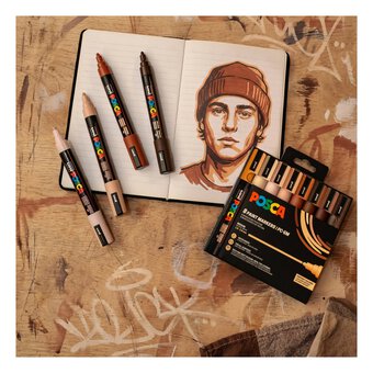 Uni-ball Posca Portrait PC-5M Marker Pens 8 Pack