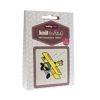 Mini Biplane Embroidery Kit