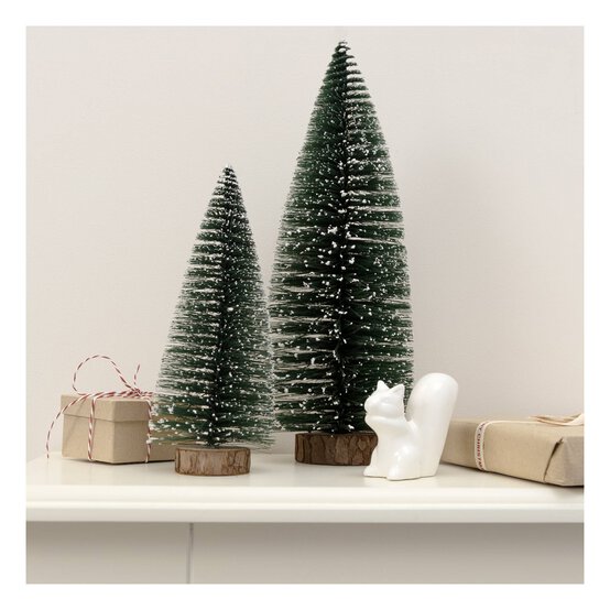 Frosted Green Bottle Brush Tree 19cm image number 2
