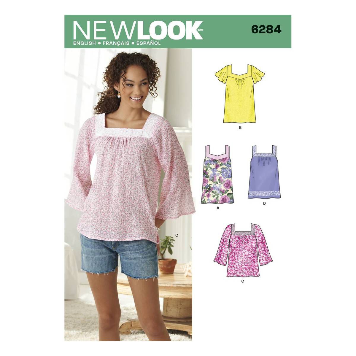 New Look Women's Pullover Top Sewing Pattern 6284 | Hobbycraft