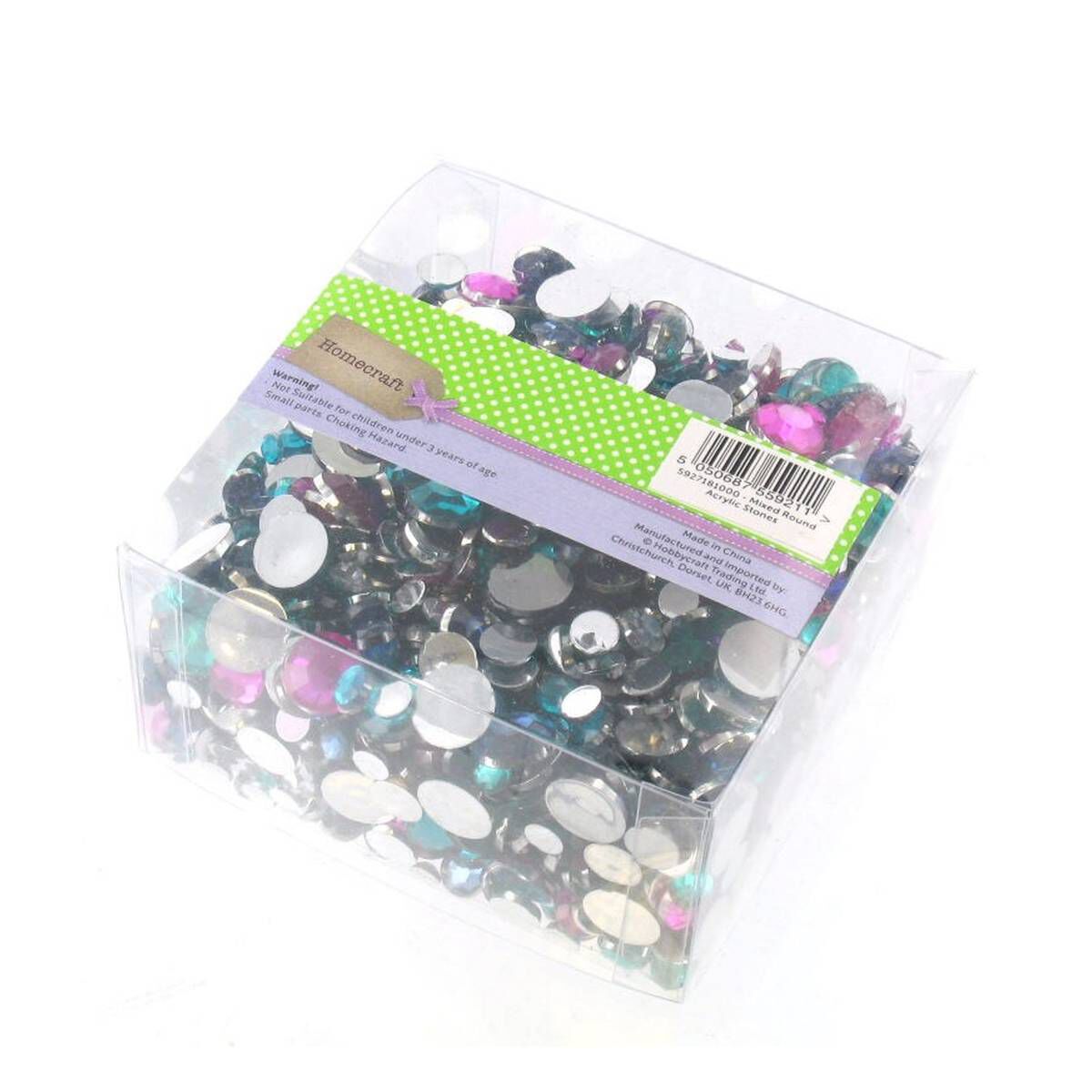 Mixed Round Acrylic Stones Hobbycraft